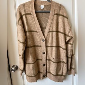 A New Day woman’s  camel plaid grandpa cardigan size Large. EUC